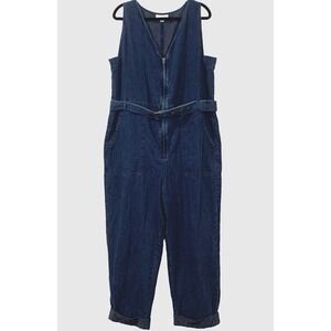Rachel Comey Blue Jean Zip Up Belted Jumper - Size 16